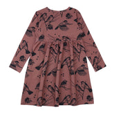 Long-sleeved dress made of cotton (organic)